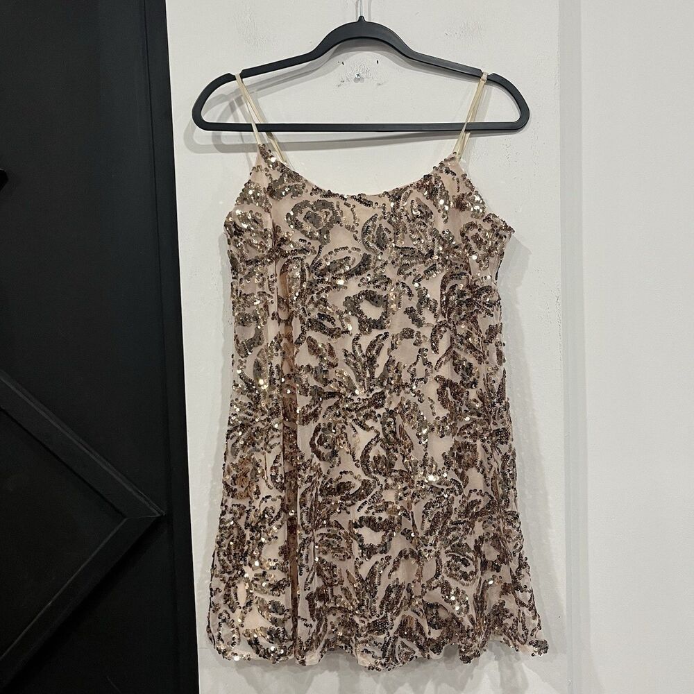 Windsor Pink Sequin Mini Dress Size Small Party Cocktail